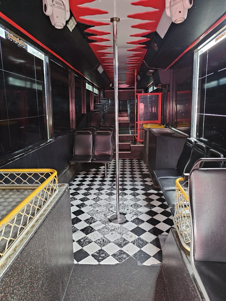 Yellow Party Bus Interior