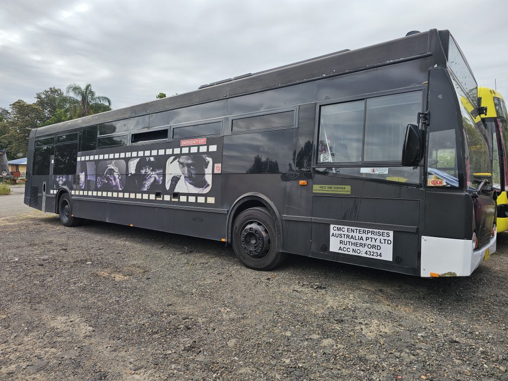 Black Rapper Bus Exterior